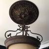 imageEkena Millwork CM53ATFCS Attica Acanthus Leaf Ceiling Medallion 53 12OD x 3 12P Fits Canopies up to 4 58 HandPainted Flash CopperClear Yellow Flat Finish