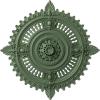 image29 18OD x 1 14ID x 4P Haylynn Ceiling Medallion Fits Canopies up to 1 14HandPainted Athenian Green