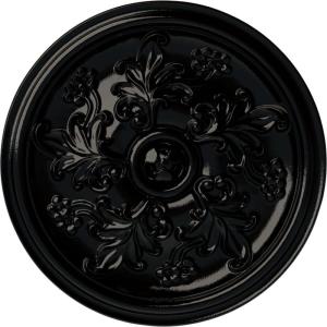 image14 12OD x 2 34P Katheryn Ceiling Medallion Fits Canopies up to 2 18Black Pearl Metallic Series