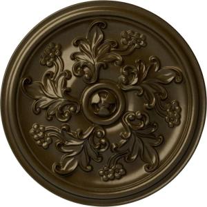 image14 12OD x 2 34P Katheryn Ceiling Medallion Fits Canopies up to 2 18Brass Metallic Series
