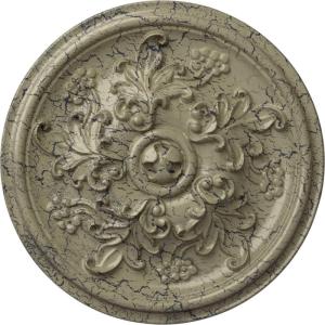 image14 12OD x 2 34P Katheryn Ceiling Medallion Fits Canopies up to 2 18Castle Stone Crackle Flat Finish
