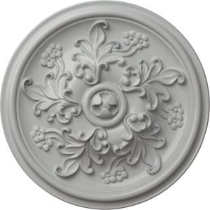 image14 12OD x 2 34P Katheryn Ceiling Medallion Fits Canopies up to 2 18Frost Flat Finish