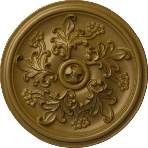 image14 12OD x 2 34P Katheryn Ceiling Medallion Fits Canopies up to 2 18Gold Rush Metallic Series