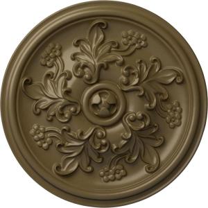 image14 12OD x 2 34P Katheryn Ceiling Medallion Fits Canopies up to 2 18Mississippi Mud Flat Finish