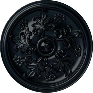 image14 12OD x 2 34P Katheryn Ceiling Medallion Fits Canopies up to 2 18Night Shade Flat Finish
