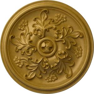 image14 12OD x 2 34P Katheryn Ceiling Medallion Fits Canopies up to 2 18Pharaohs Gold Metallic Series
