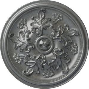 image14 12OD x 2 34P Katheryn Ceiling Medallion Fits Canopies up to 2 18Platinum Metallic Series