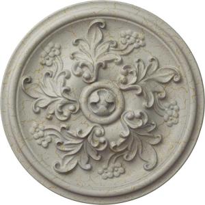 image14 12OD x 2 34P Katheryn Ceiling Medallion Fits Canopies up to 2 18Pot of Cream Crackle Flat Finish