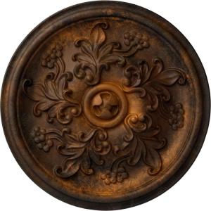 image14 12OD x 2 34P Katheryn Ceiling Medallion Fits Canopies up to 2 18Rust Metallic Series