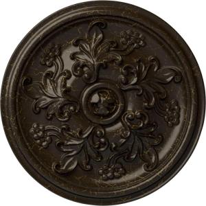 image14 12OD x 2 34P Katheryn Ceiling Medallion Fits Canopies up to 2 18Stone Hearth Crackle Flat Finish