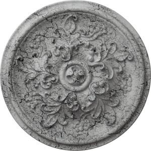 image14 12OD x 2 34P Katheryn Ceiling Medallion Fits Canopies up to 2 18Ultra Pure White Crackle Flat Finish