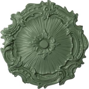 image16 34OD x 1 38P Plymouth Ceiling Medallion Fits Canopies up to 1 58Athenian Green Flat Finish