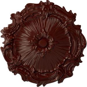 image16 34OD x 1 38P Plymouth Ceiling Medallion Fits Canopies up to 1 58Brushed Mahogany Flat Finish