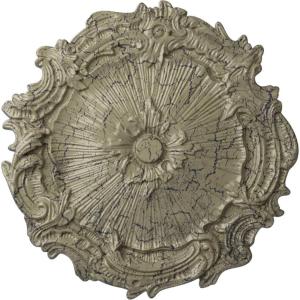 image16 34OD x 1 38P Plymouth Ceiling Medallion Fits Canopies up to 1 58Castle Stone Crackle Flat Finish