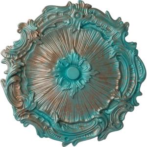 image16 34OD x 1 38P Plymouth Ceiling Medallion Fits Canopies up to 1 58Copper Green Patina Metallic Series