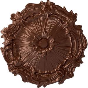 image16 34OD x 1 38P Plymouth Ceiling Medallion Fits Canopies up to 1 58Copper Penny Metallic Series