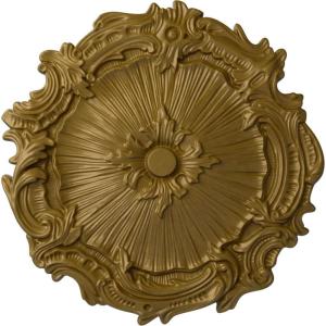 image16 34OD x 1 38P Plymouth Ceiling Medallion Fits Canopies up to 1 58Gold Rush Metallic Series