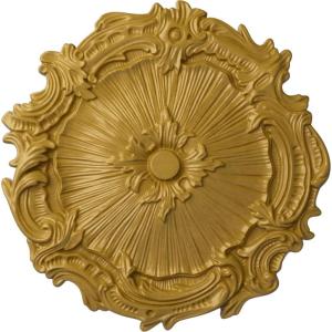 image16 34OD x 1 38P Plymouth Ceiling Medallion Fits Canopies up to 1 58Iridescent Gold Metallic Series