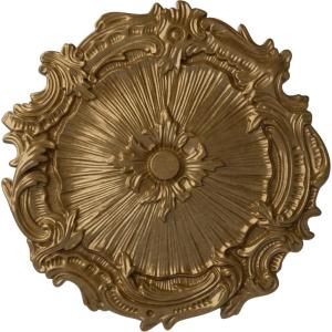 image16 34OD x 1 38P Plymouth Ceiling Medallion Fits Canopies up to 1 58Pale Gold Metallic Series