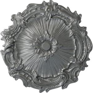 image16 34OD x 1 38P Plymouth Ceiling Medallion Fits Canopies up to 1 58Platinum Metallic Series