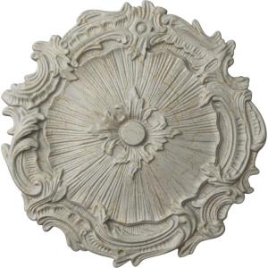 image16 34OD x 1 38P Plymouth Ceiling Medallion Fits Canopies up to 1 58Pot of Cream Crackle Flat Finish