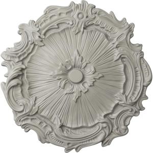 image16 34OD x 1 38P Plymouth Ceiling Medallion Fits Canopies up to 1 58Pot of Cream Flat Finish
