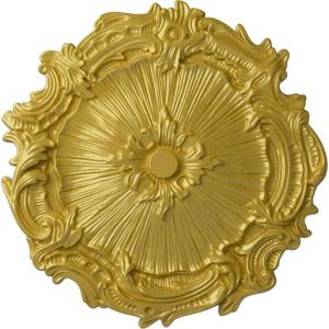 image16 34OD x 1 38P Plymouth Ceiling Medallion Fits Canopies up to 1 58Rich Gold Metallic Series