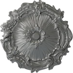 image16 34OD x 1 38P Plymouth Ceiling Medallion Fits Canopies up to 1 58Silver Metallic Series