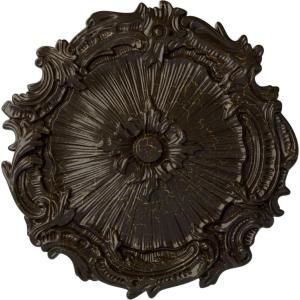 image16 34OD x 1 38P Plymouth Ceiling Medallion Fits Canopies up to 1 58Stone Hearth Crackle Flat Finish