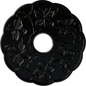 image17 78OD x 3 78ID x 1P Terrones Butterfly Ceiling Medallion Fits Canopies up to 3 78HandPainted Black Pearl
