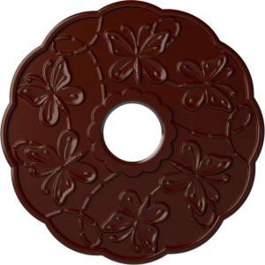 image17 78OD x 3 78ID x 1P Terrones Butterfly Ceiling Medallion Fits Canopies up to 3 78HandPainted Brushed Mahogany