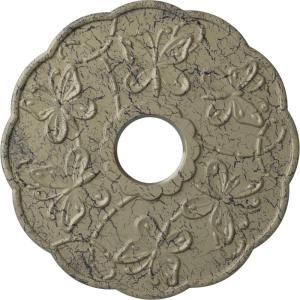 image17 78OD x 3 78ID x 1P Terrones Butterfly Ceiling Medallion Fits Canopies up to 3 78HandPainted Castle Stone Crackle