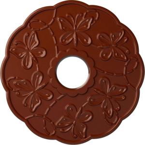 image17 78OD x 3 78ID x 1P Terrones Butterfly Ceiling Medallion Fits Canopies up to 3 78HandPainted Firebrick