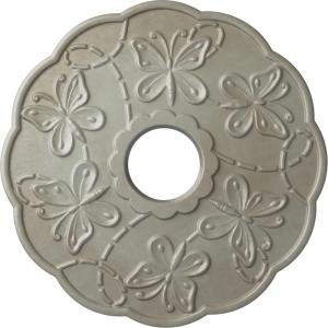 image17 78OD x 3 78ID x 1P Terrones Butterfly Ceiling Medallion Fits Canopies up to 3 78HandPainted Flash Gold
