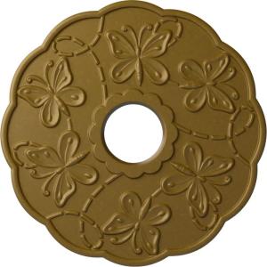 image17 78OD x 3 78ID x 1P Terrones Butterfly Ceiling Medallion Fits Canopies up to 3 78HandPainted Gold