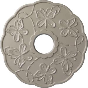 image17 78OD x 3 78ID x 1P Terrones Butterfly Ceiling Medallion Fits Canopies up to 3 78HandPainted Pearl White