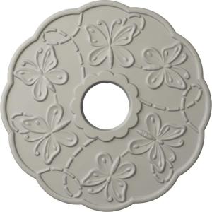 image17 78OD x 3 78ID x 1P Terrones Butterfly Ceiling Medallion Fits Canopies up to 3 78HandPainted Pot of Cream