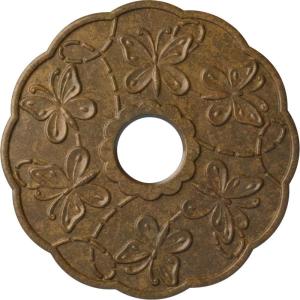 image17 78OD x 3 78ID x 1P Terrones Butterfly Ceiling Medallion Fits Canopies up to 3 78HandPainted Rubbed Bronze