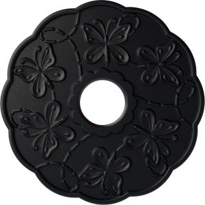 image17 78OD x 3 78ID x 1P Terrones Butterfly Ceiling Medallion Fits Canopies up to 3 78HandPainted Steel Gray