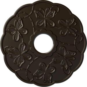 image17 78OD x 3 78ID x 1P Terrones Butterfly Ceiling Medallion Fits Canopies up to 3 78HandPainted Stone Hearth