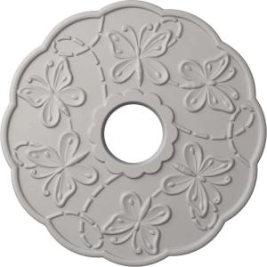 image17 78OD x 3 78ID x 1P Terrones Butterfly Ceiling Medallion Fits Canopies up to 3 78HandPainted Ultra Pure White