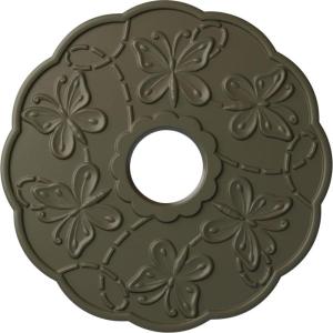 image17 78OD x 3 78ID x 1P Terrones Butterfly Ceiling Medallion Fits Canopies up to 3 78HandPainted Witch Hazel