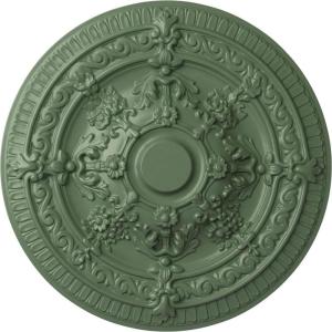 image26OD x 3P Vincent Ceiling Medallion Fits Canopies up to 6HandPainted Athenian Green