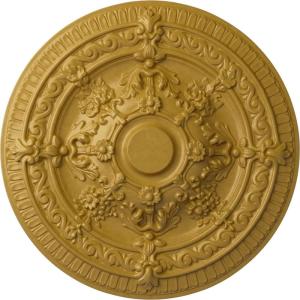 image26OD x 3P Vincent Ceiling Medallion Fits Canopies up to 6HandPainted Iridescent Gold