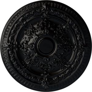 image26OD x 3P Vincent Ceiling Medallion Fits Canopies up to 6HandPainted Jet Black