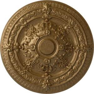 image26OD x 3P Vincent Ceiling Medallion Fits Canopies up to 6HandPainted Pale Gold