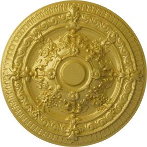 image26OD x 3P Vincent Ceiling Medallion Fits Canopies up to 6HandPainted Rich Gold