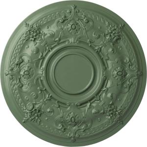 image29 14OD x 2P Darnay Ceiling Medallion Fits Canopies up to 7 14HandPainted Athenian Green
