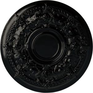 image29 14OD x 2P Darnay Ceiling Medallion Fits Canopies up to 7 14HandPainted Black Pearl