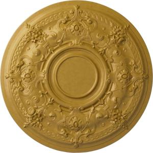 image29 14OD x 2P Darnay Ceiling Medallion Fits Canopies up to 7 14HandPainted Iridescent Gold